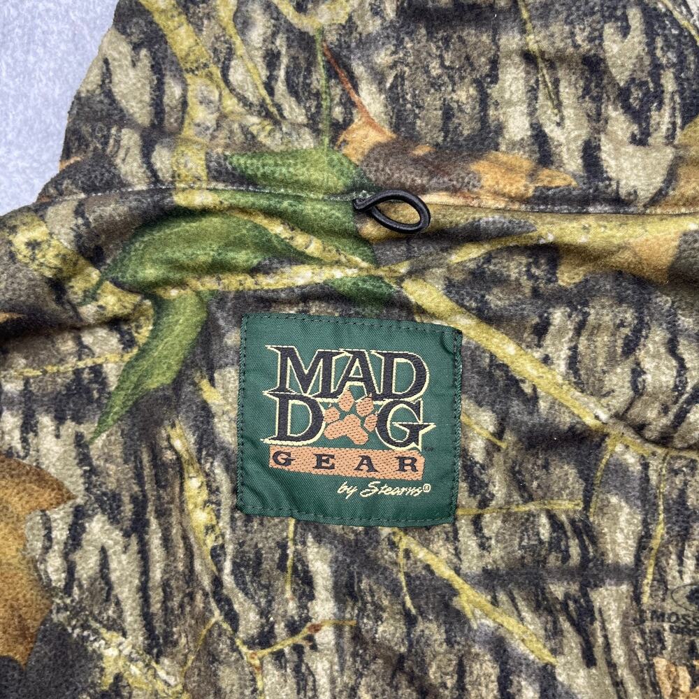 mad dog gear mossy oak jacket camo fleece lined full zip large - Picture 10 of 13